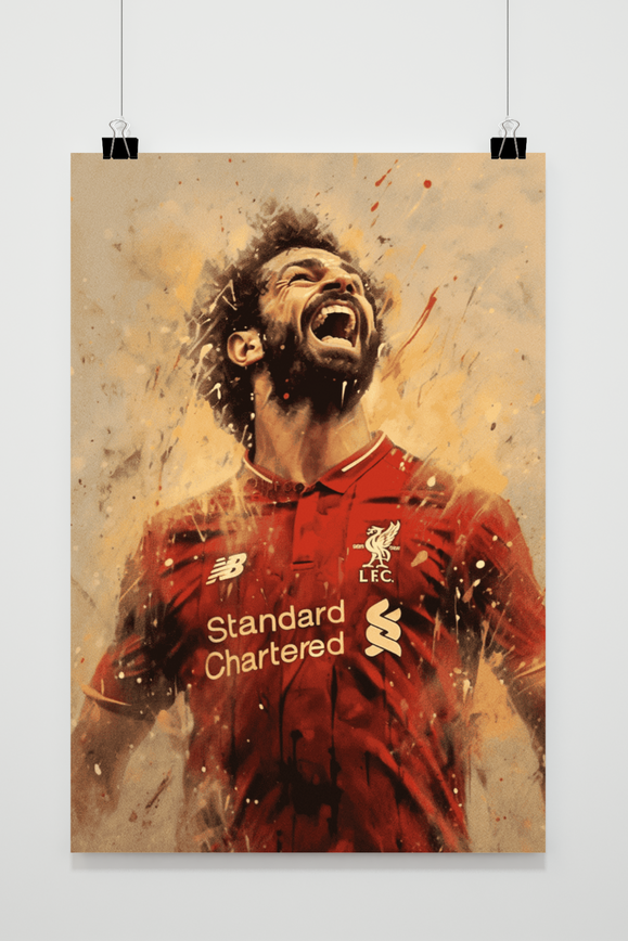 Mohamed Salah Poster | Liverpool FC | Iconische Sport Kunst | Muurdecoratie Voetbalfans | Posters