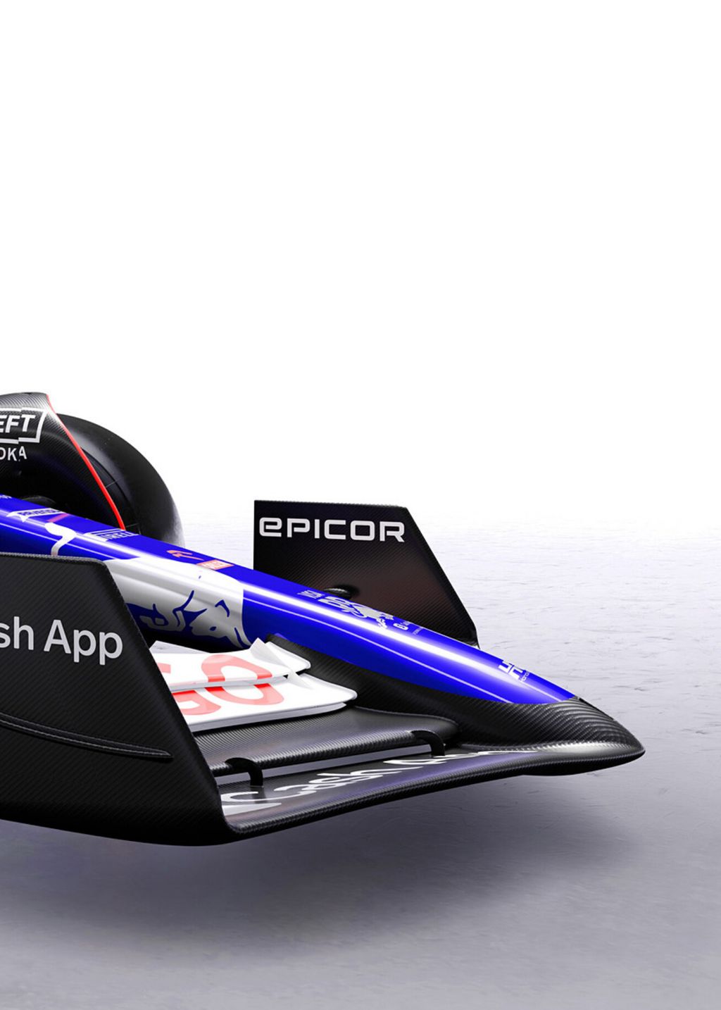 Visa Cashapp RB Wanddecoratie in 3 delen | Alpha Tauri | Formule 1 poster | F1-wagenprint met meerdere panelen | Motorsport-woondecoratie | Cadeau voor raceliefhebbers | Modern F1-canvas