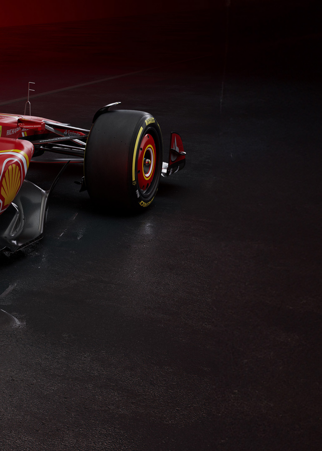 3-delige set | Ferrari F1 | Formule 1 poster | Wanddecoratie met drie panelen | Charles Leclerc-poster | Lewis Hamilton-poster | Formule 1-decoratie