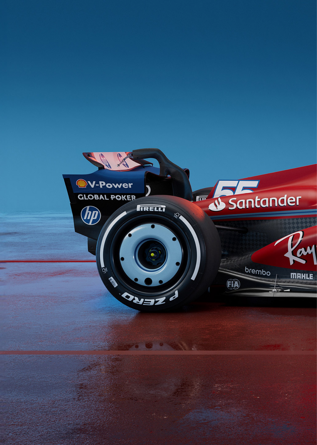 3-delige Formule 1-posterset | Kunstwerken van Ferrari-racewagens | Wandkunstprints | Charles Leclerc-poster | Lewis Hamilton-poster | Woondecoratie | Motorsport