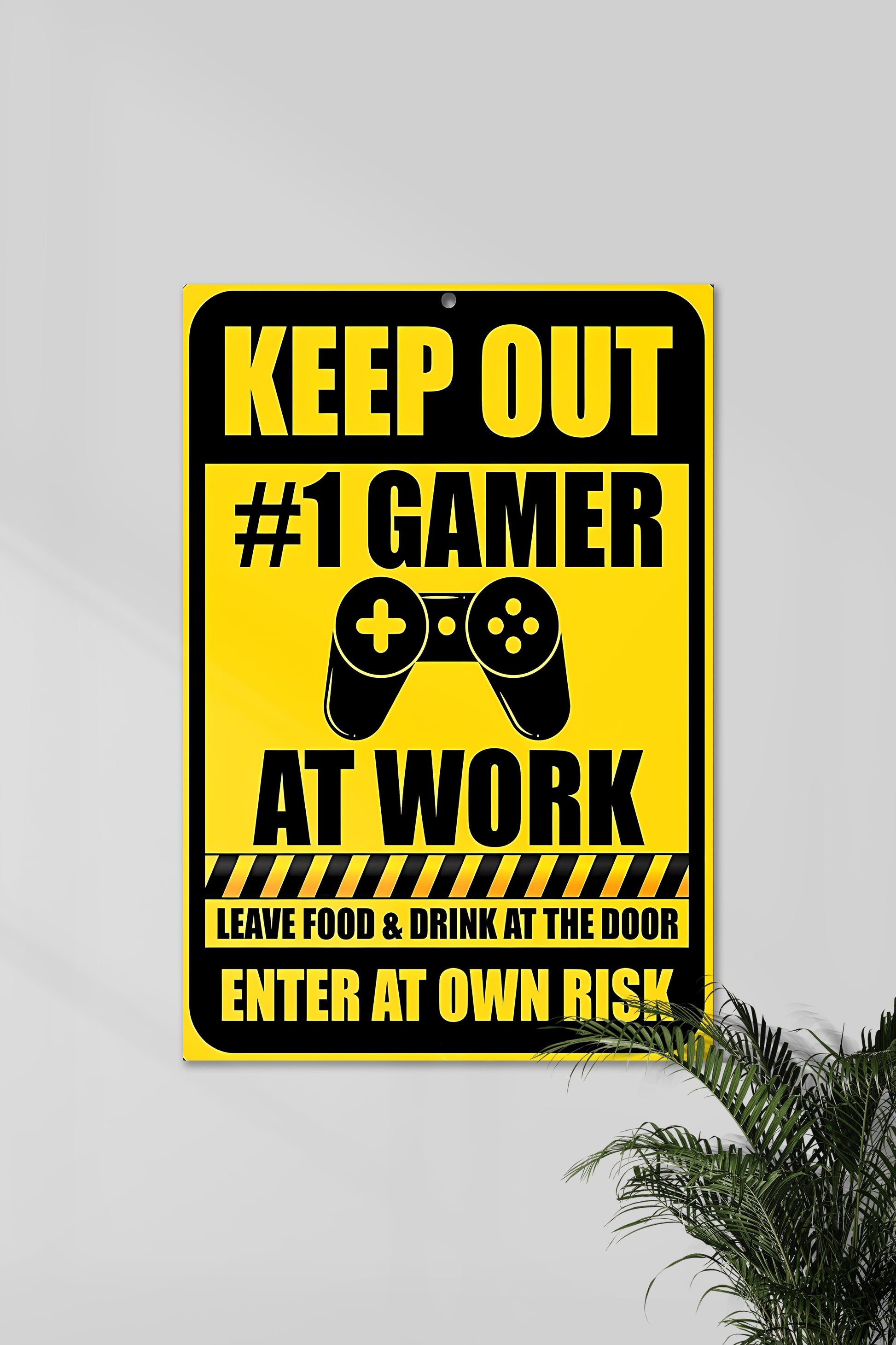 KEEP OUT | GAMER AT WORK | Wanddecoratie | Posters | Muurdecoratie | Schilderijen | Canvas Kunst