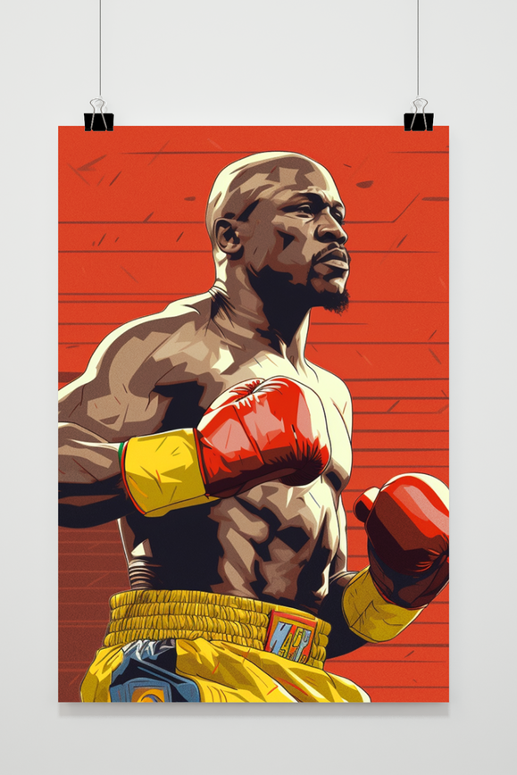 Floyd Mayweather Poster | Sportieve Muurdecoratie | Beroemde Bokser Kunst | Iconische Atleet Wanddecoratie | Hoogwaardige Print Voor Woonkamer & Kantoor