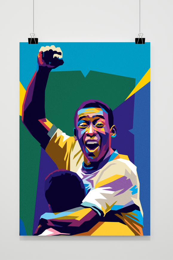 Pele Poster | Muurdecoratie Print | Wanddecoratie | Kunst Poster | Interieur Decoratie | Visuele Kunst