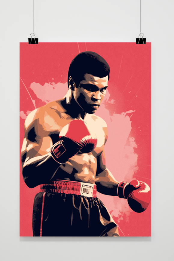 Muhammad Ali | Sport Muurdecoratie | Retro Wanddecoratie | Vechtkunst Posters | Canvas Kunst