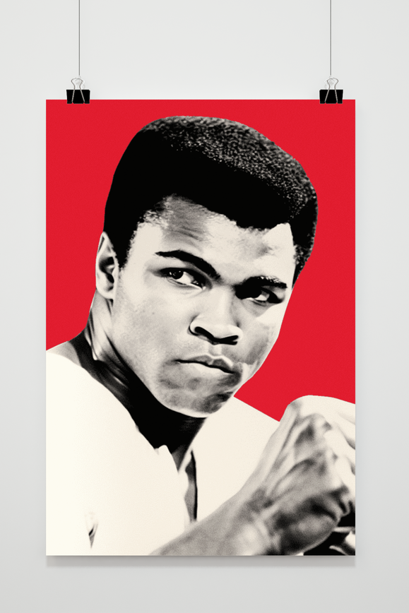 Muhammad Ali Tribute | Bokskampioen Schilderij | Vintage Sporticoon | Wanddecoratie | Muurdecoratie Poster