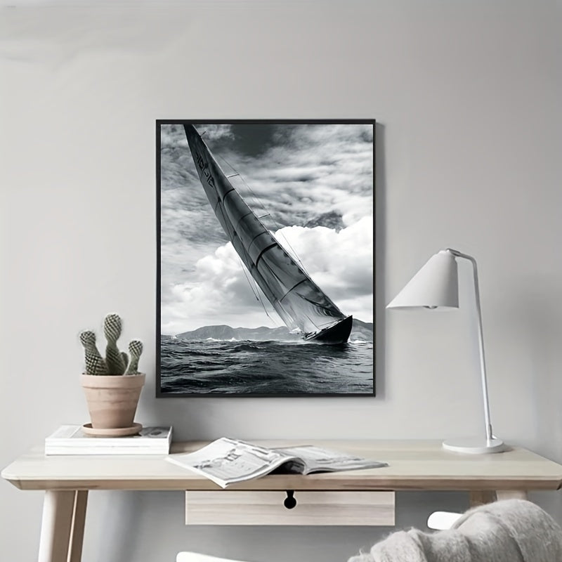Rough Seas Muurdecoratie | Sloop Rigged Yacht Wanddecoratie | Ocean Adventure Posters | Nautische Kunst