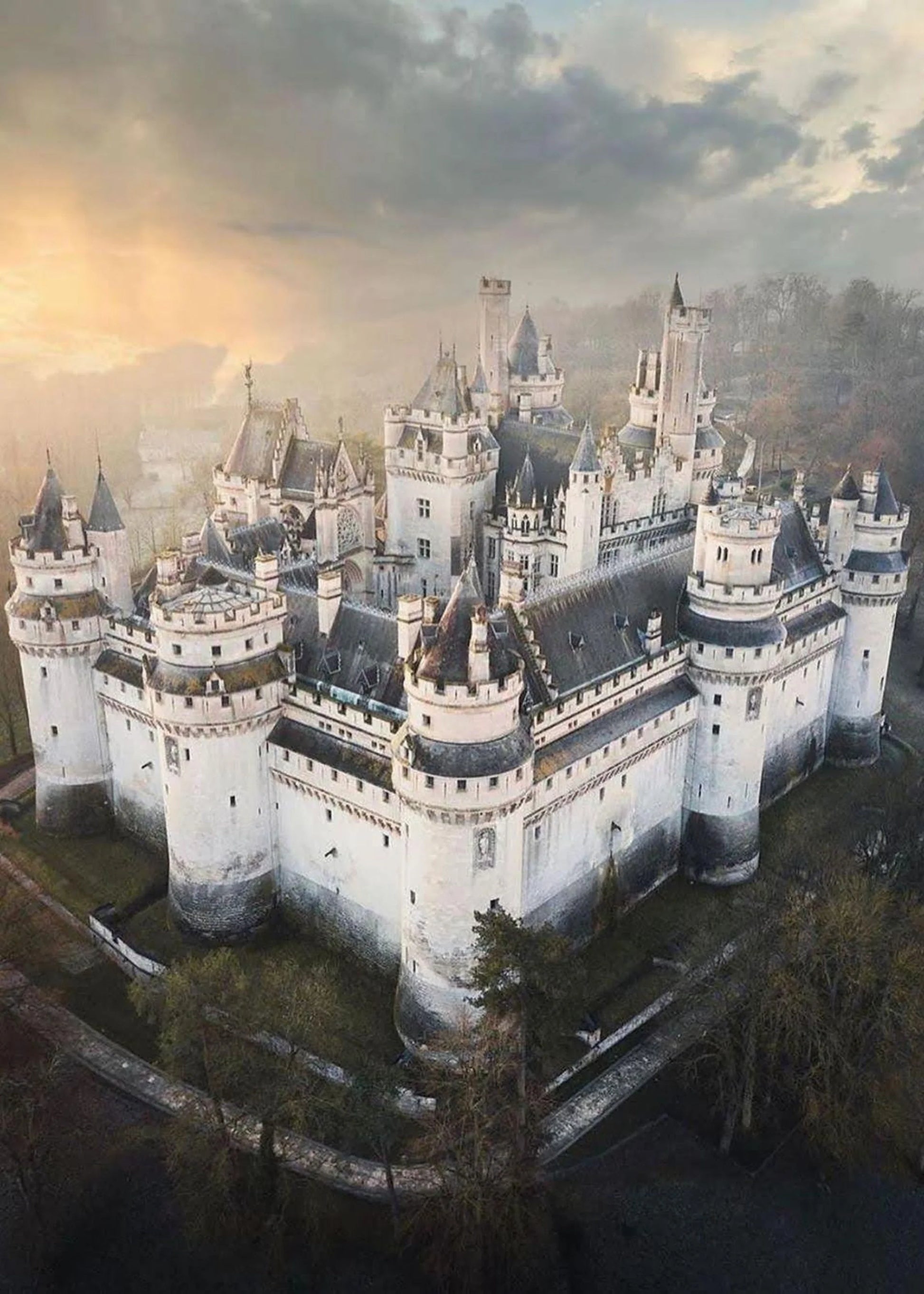 Château de Chambord poster | Europese Muurdecoratie | Majestueus Kasteel Schilderijen | Wanddecoratie