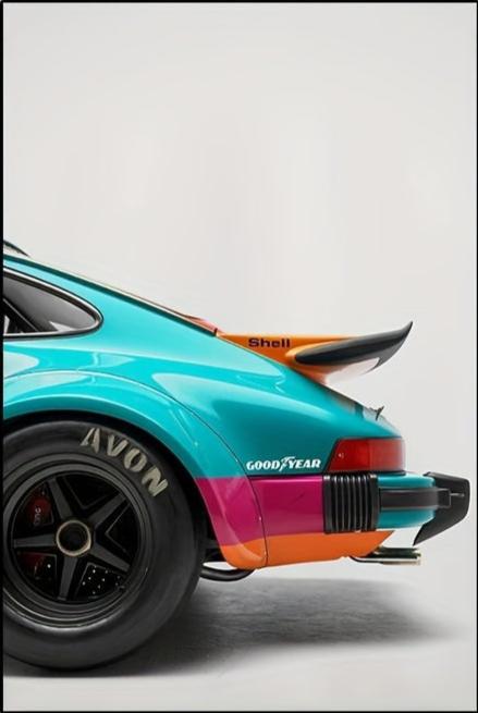Porsche 911 Racing Car Poster | Gulf Livery | Muurdecoratie Motorsport Enthusiasts | Wanddecoratie Kunst Prent
