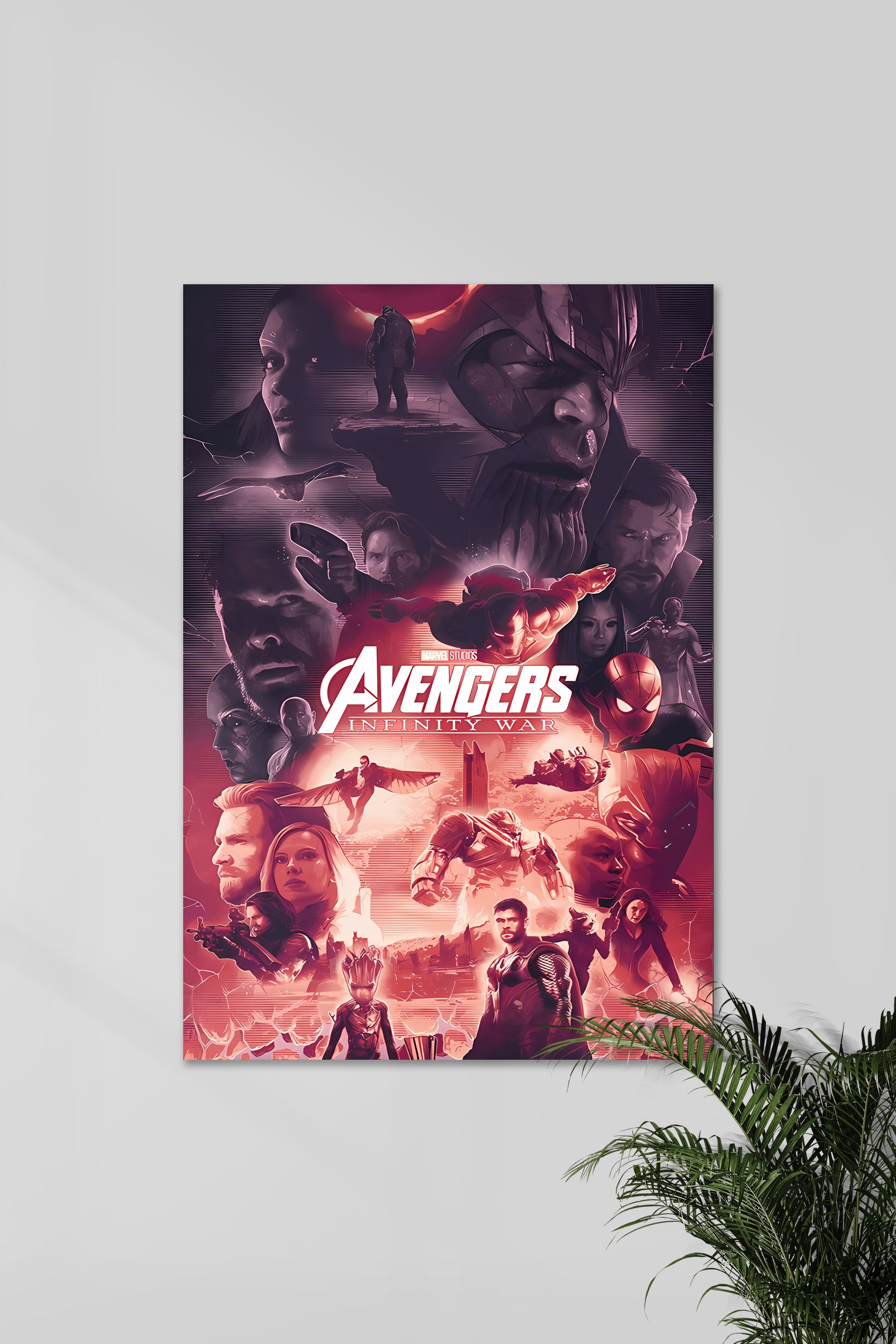 Avengers Infinity War | Muurdecoratie Poster | Concept Art MCU | Wanddecoratie voor de fan.