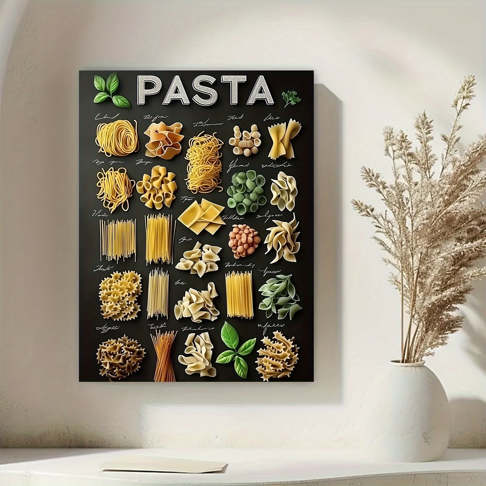 Pasta | Vintage Muurdecoratie | Keuken Wanddecoratie Poster | Retro Prent | Visuele Kunst