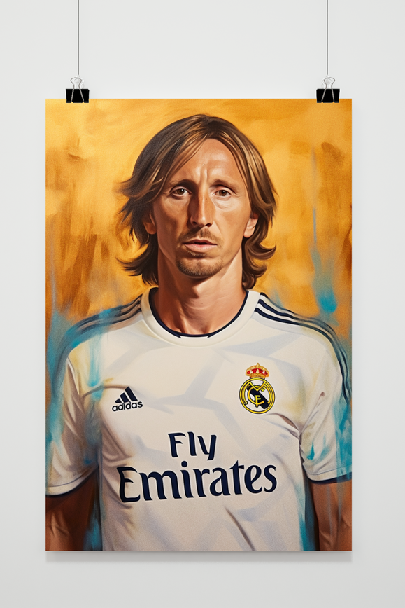 Luka Modric Poster | Voetbalicoon | Wanddecoratie voor Thuis | Muurdecoratie Real Madrid Star