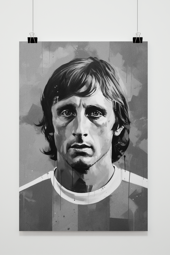 Cruyff Abstract Art Poster | Muurdecoratie | Moderne Wanddecoratie | Visueel Kunstwerk | Posters en Prints