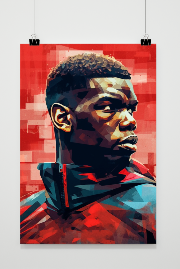 Paul Pogba Poster | Wanddecoratie | Muurdecoratie | Voetbal Kunst | Beroemde Voetballer Print | Home Decor