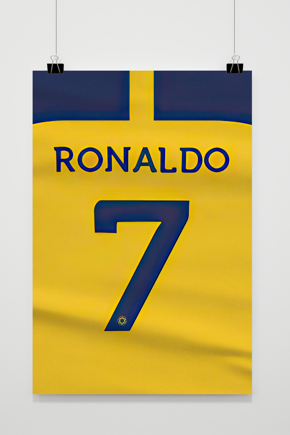 Cristiano Ronaldo | Iconische Voetbalster | Nummer 7 | Muurdecoratie Poster | Wanddecoratie Kunst