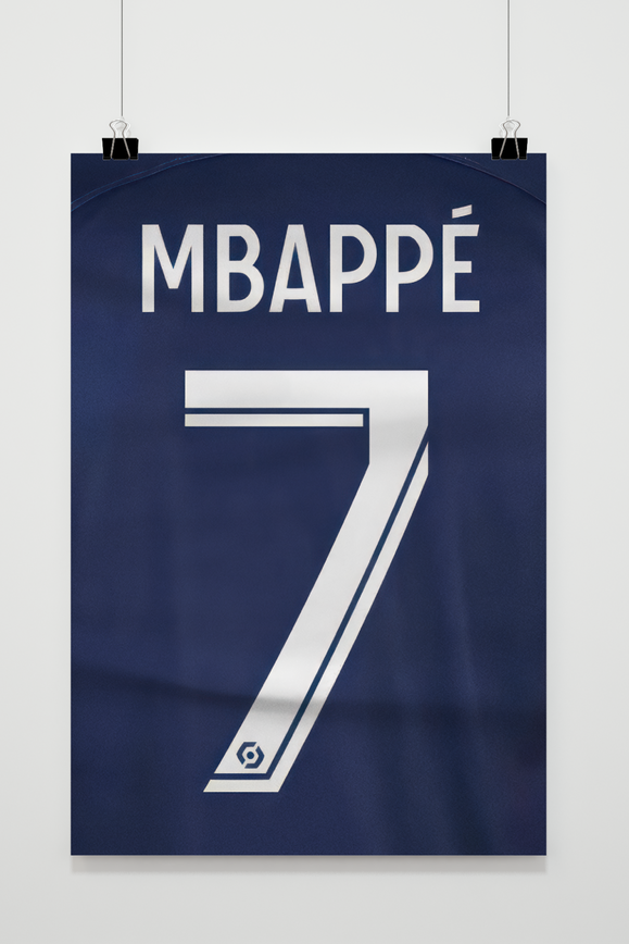 Kylian Mbappe | Posters | Muurdecoratie Voetbal | Wanddecoratie Sport | Dynamisch | Levendige Kleuren | Hoge Kwaliteit | Perfect voor Woonkamer of Sportruimte