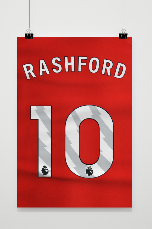 Marcus Rashford Poster | Muurdecoratie | Wanddecoratie | Voetbalster Kunst | Sport Icoon Print