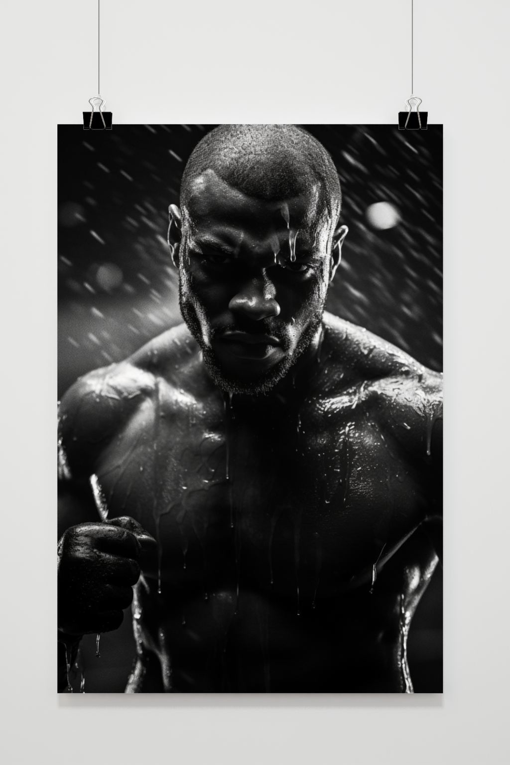 Boxing Scene | Poster | Muurdecoratie | Zwart-Wit Schilderijen | Wanddecoratie | Canvas Kunst