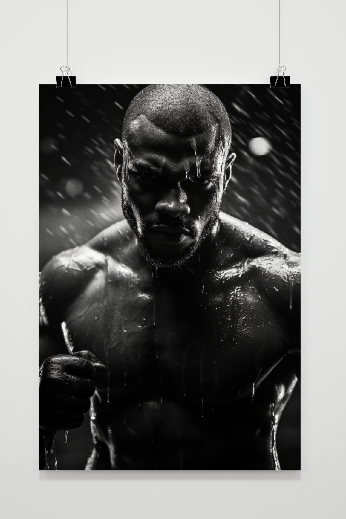 Boxing Scene | Poster | Muurdecoratie | Zwart-Wit Schilderijen | Wanddecoratie | Canvas Kunst
