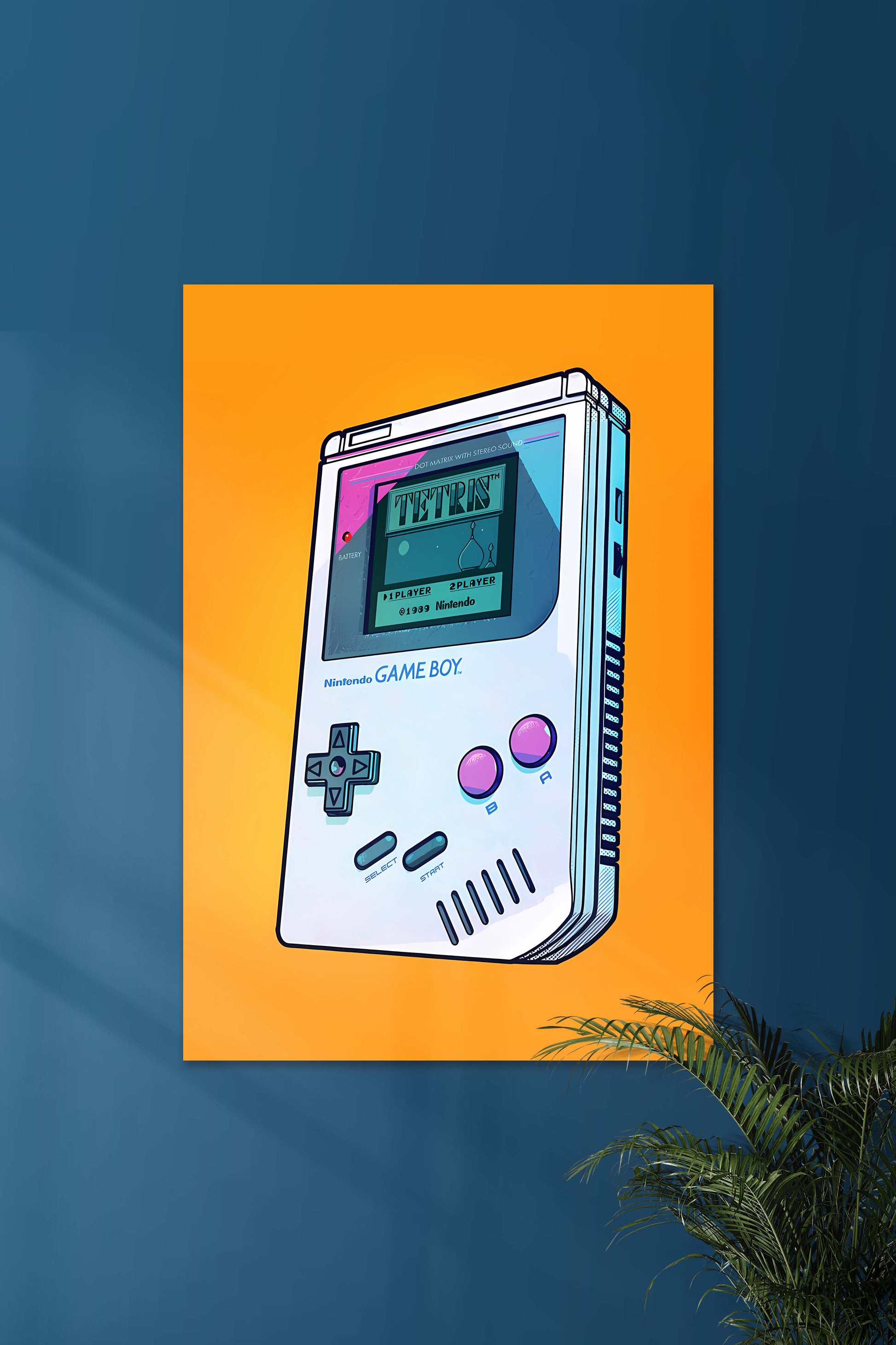 TETRIS X NINTENDO GAMEBOY | Muurdecoratie | Wanddecoratie | Posters | Schilderijen | Canvas Kunst