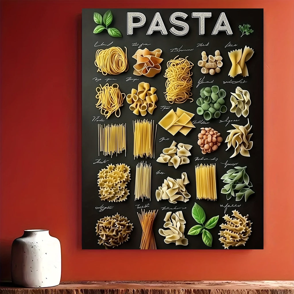 Pasta | Vintage Muurdecoratie | Keuken Wanddecoratie Poster | Retro Prent | Visuele Kunst