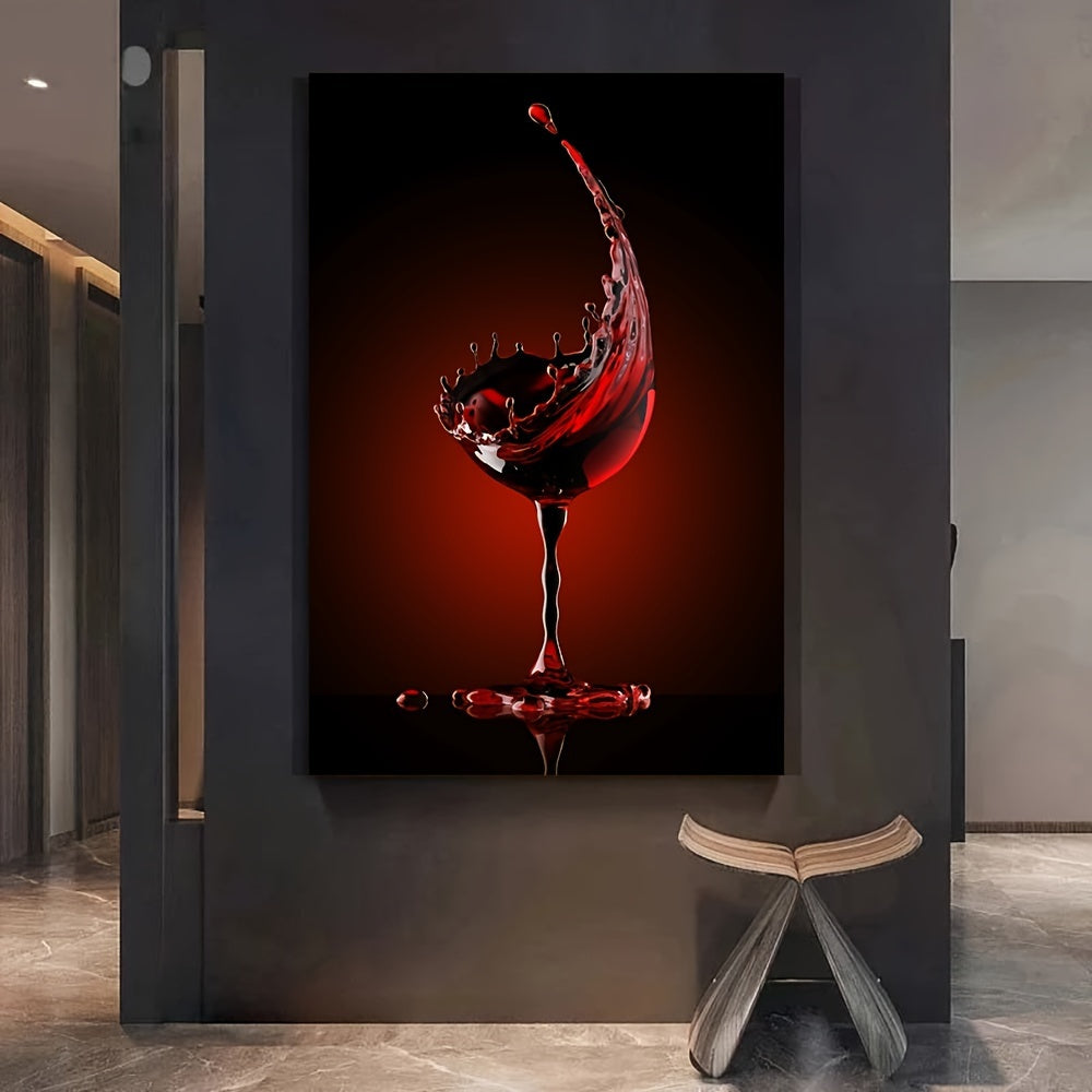 Splash of Color | Abstracte Muurdecoratie | Moderne Wijn Muurdecoratie | Rode Wanddecoratie Posters