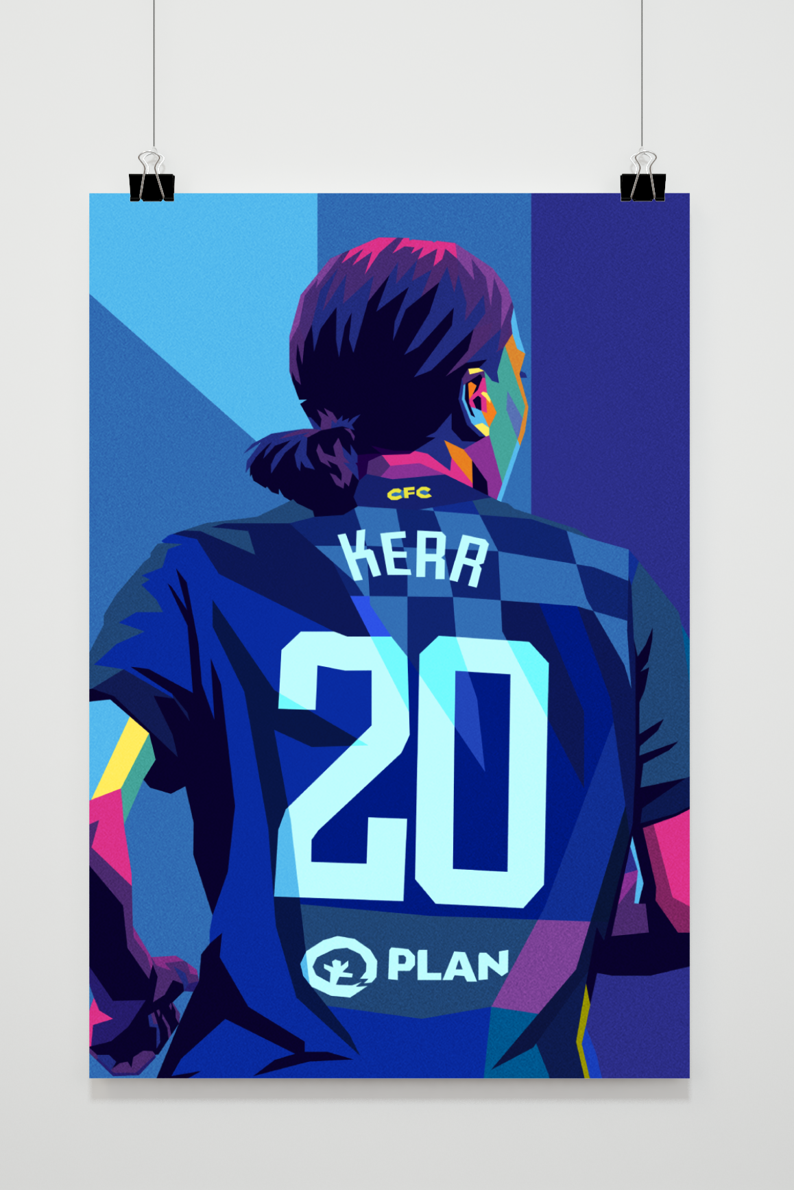 Samantha Kerr Poster | Muurdecoratie voor Huis & Tuin | Kunst Print Wanddecoratie