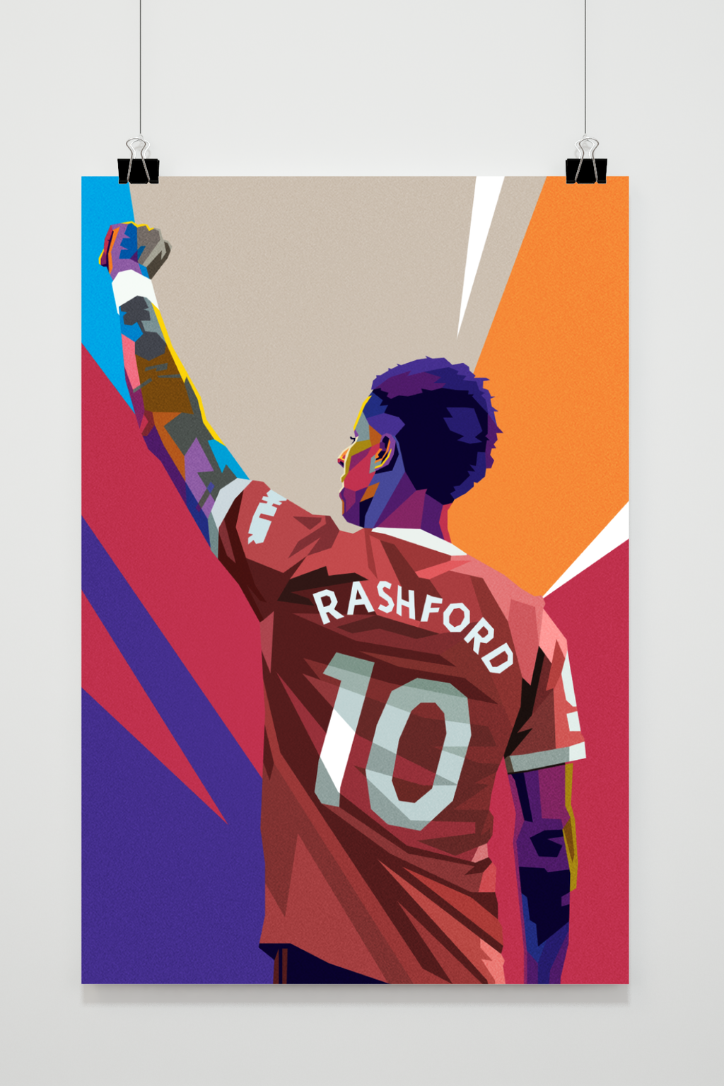 Rashford Poster | Pop Art Muurdecoratie | Wanddecoratie voor Thuis | Posters en Kunst aan de Muur