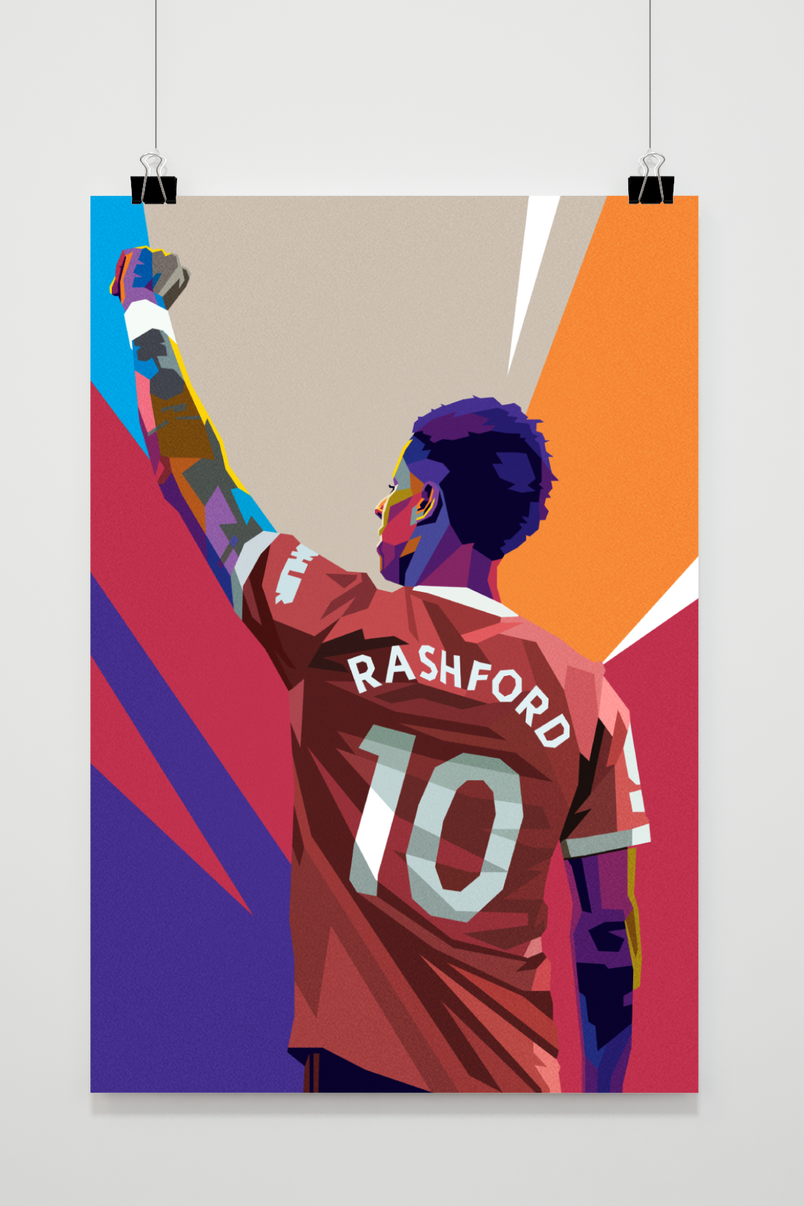 Rashford Poster | Pop Art Muurdecoratie | Wanddecoratie voor Thuis | Posters en Kunst aan de Muur
