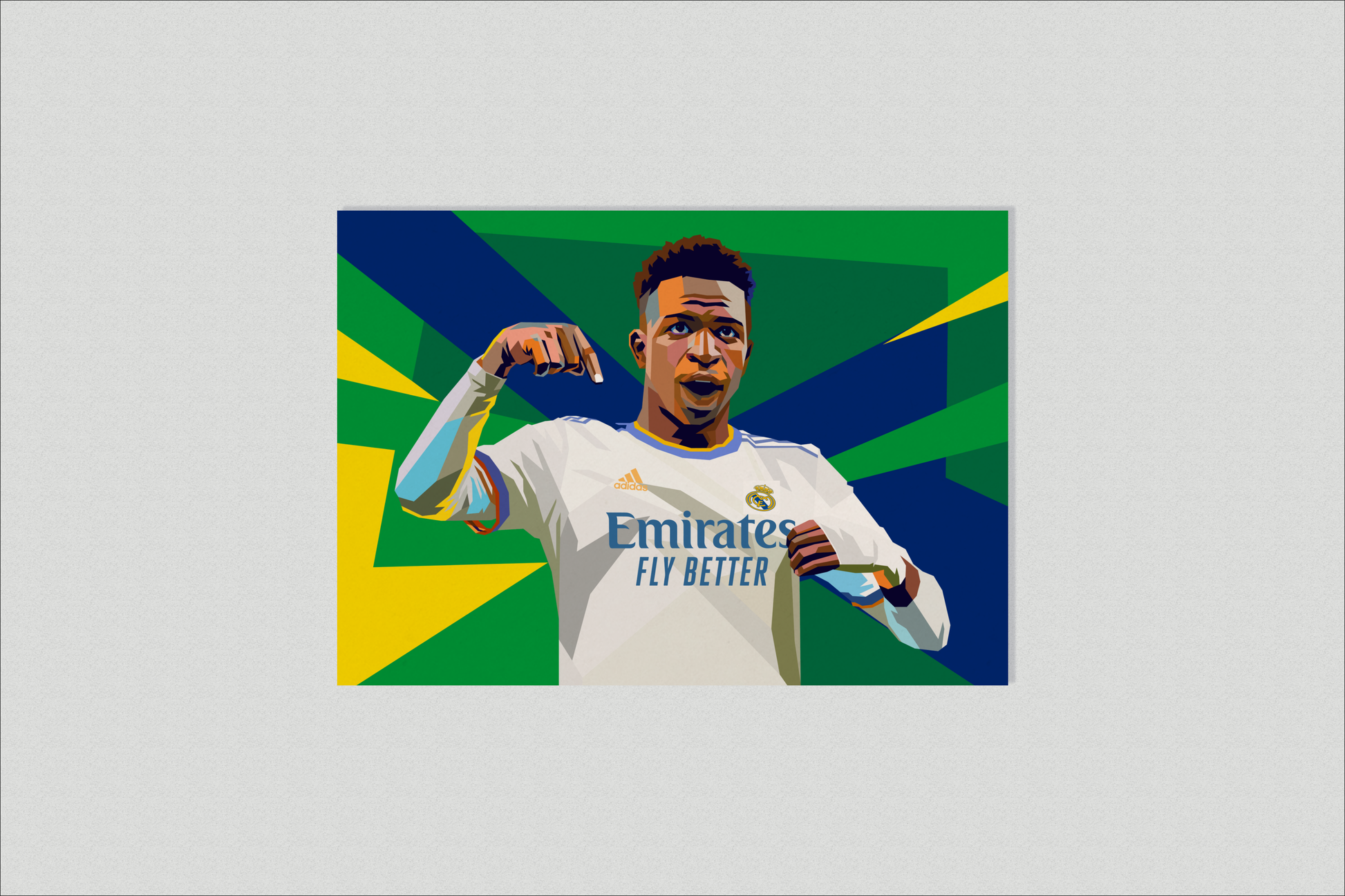 Vinicius Jr Poster | Iconische Voetbal Muurdecoratie | Wanddecoratie voor Huis | Voetballer Posters