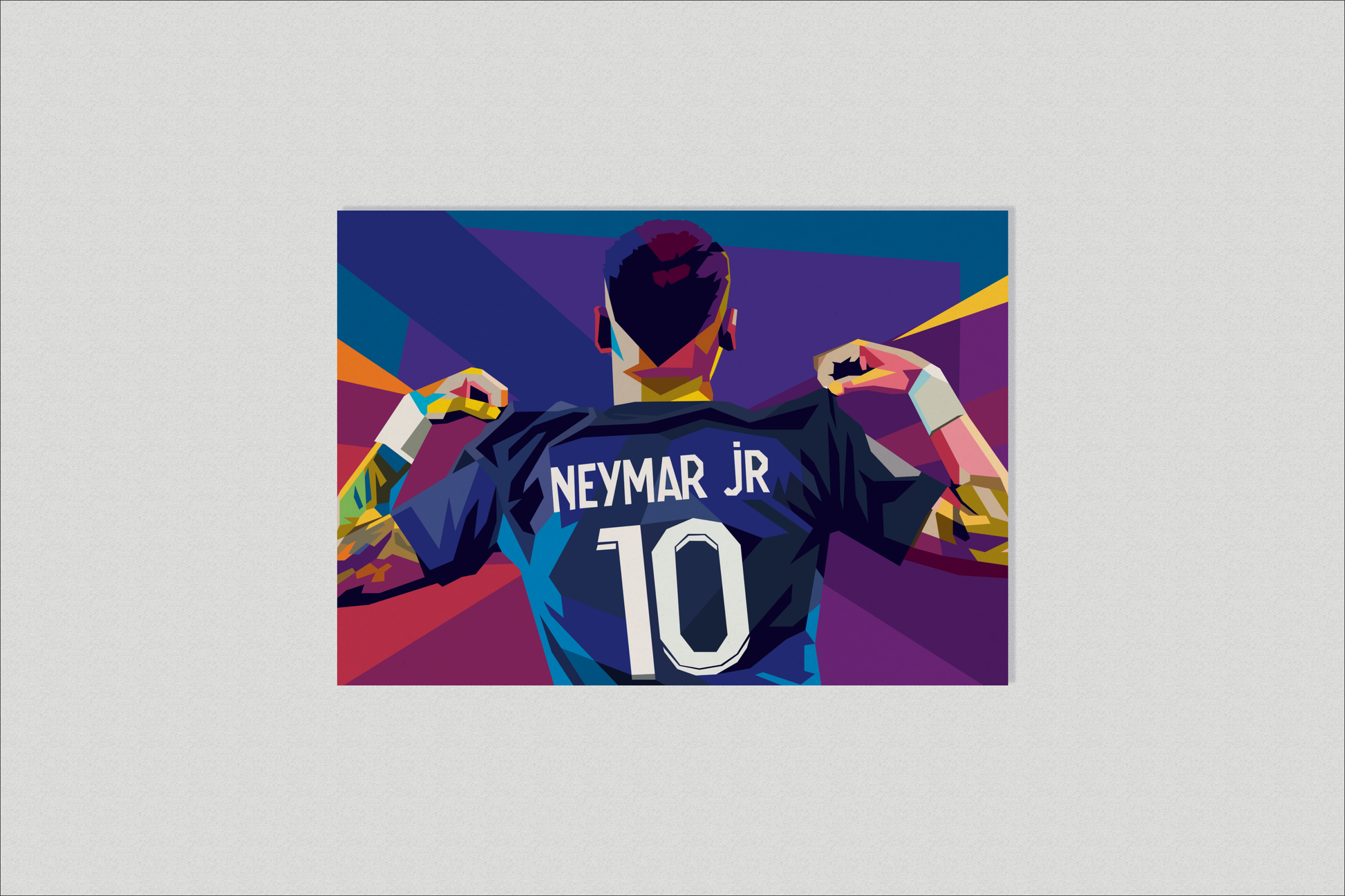 Neymar JR | Premium Art Print | Muurdecoratie voor thuis of kantoor | Wanddecoratie voor sportliefhebbers | Hoogwaardige poster