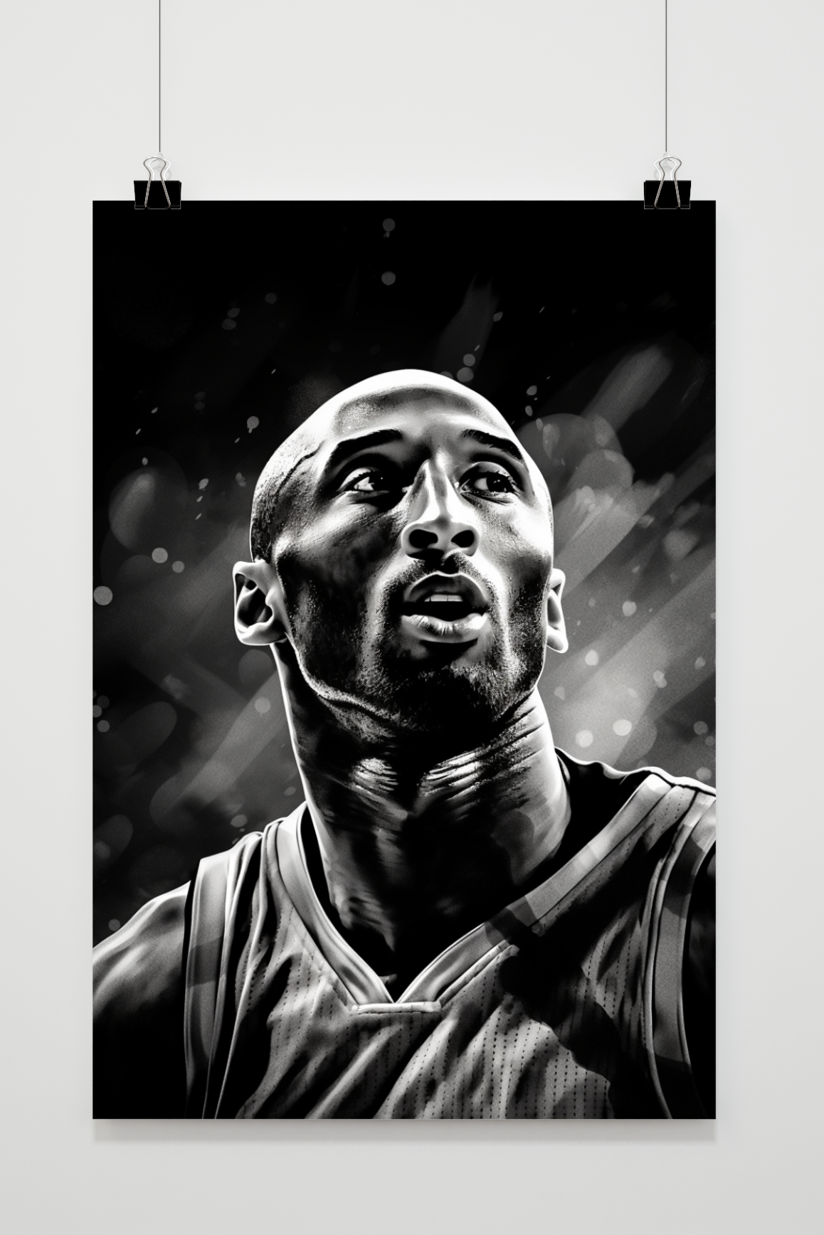 Kobe Bryant | Zwart-wit Poster | Iconisch Basketbal Muurdecoratie | Hoge Kwaliteit | Wanddecoratie