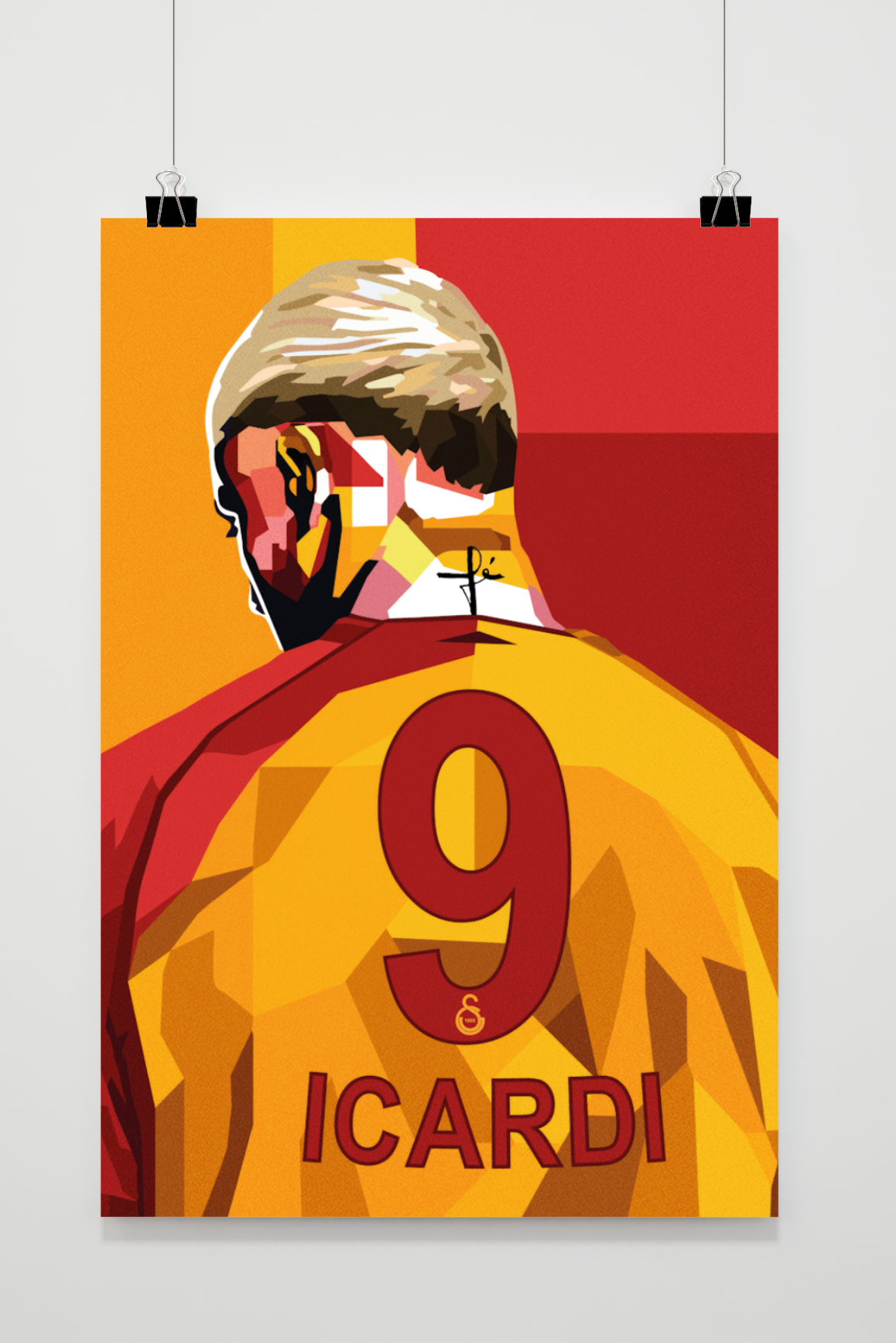 Mauro Icardi Poster | Galatasaray | Muurdecoratie | Wanddecoratie voor Voetbalfans | Sports Kunst aan de Muur | Voetbal Posters | Decoratie voor Thuis