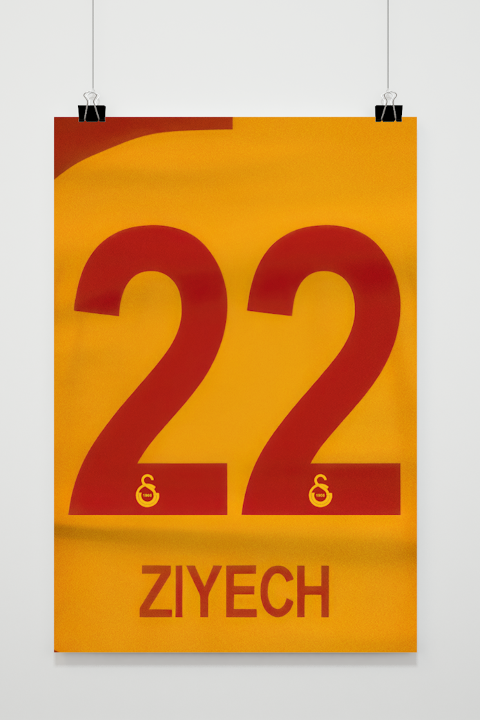 Ziyech Poster | Muurdecoratie Sports | Wanddecoratie Voetbal Ster | Schilderijen Home | Posters Kunst