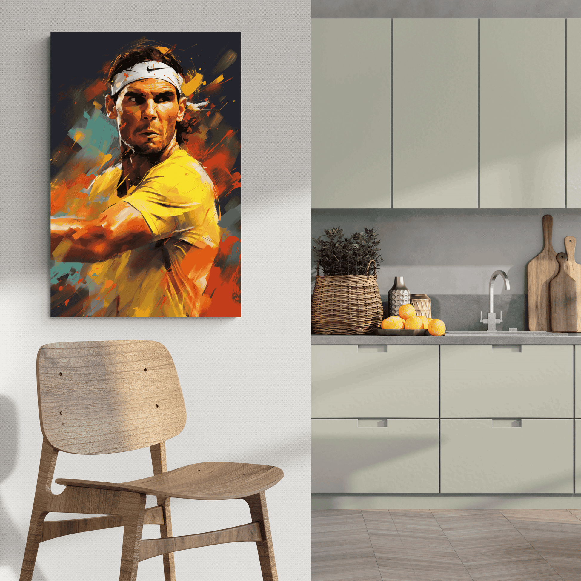 Rafael Nadal Focus | Tennis Kampioen Poster | Sport Muurdecoratie | Huis & Tuin Kunst | Wanddecoratie
