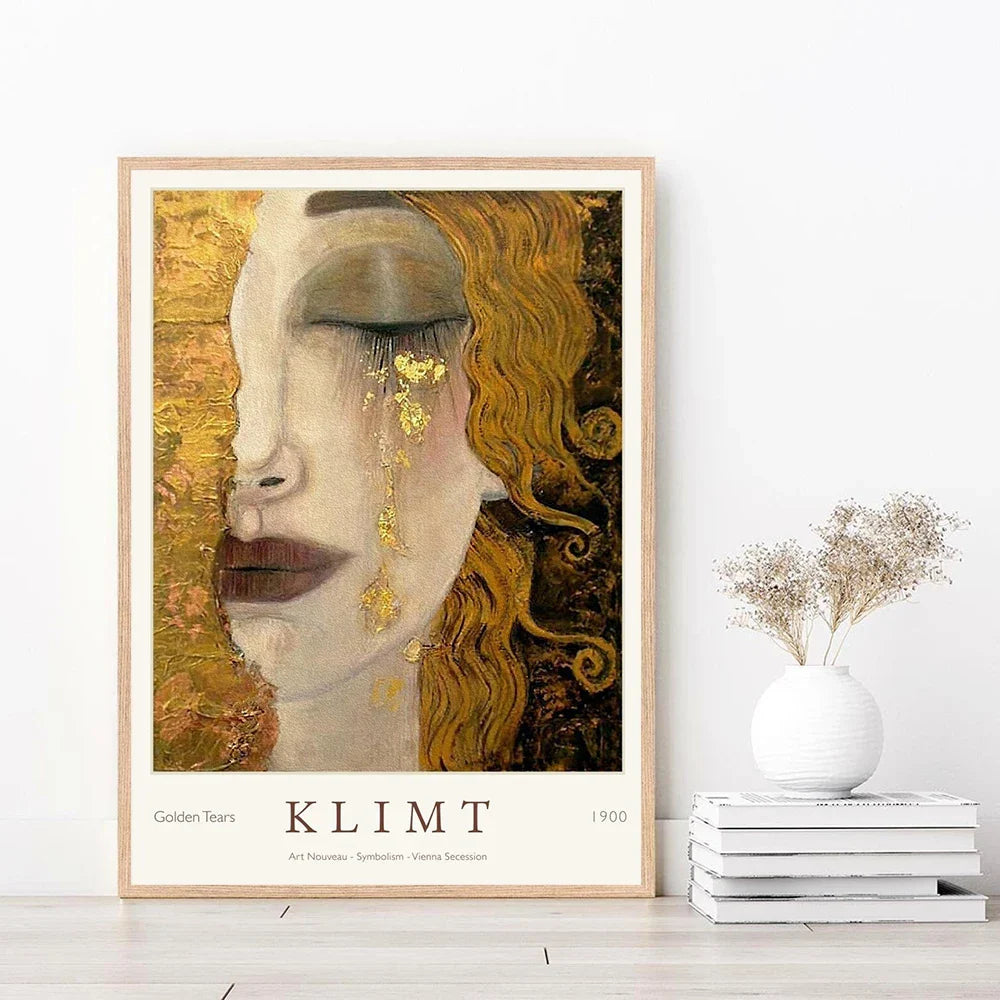 Golden Tears | Posters Gustav Klimt | Muurdecoratie Woonkamer | Wanddecoratie Slaapkamer | Expressionistische Kunst | Kunst Print