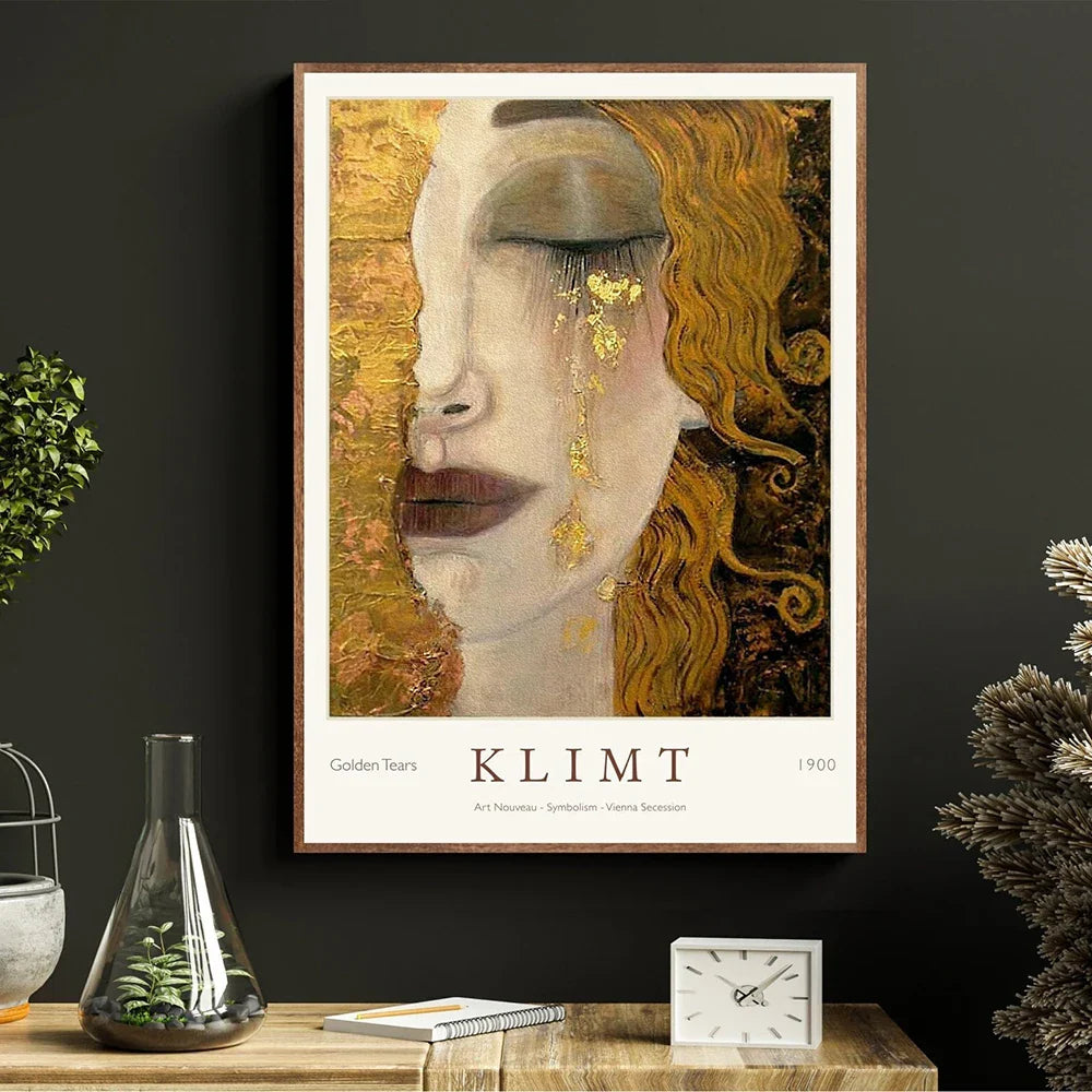 Golden Tears | Posters Gustav Klimt | Muurdecoratie Woonkamer | Wanddecoratie Slaapkamer | Expressionistische Kunst | Kunst Print