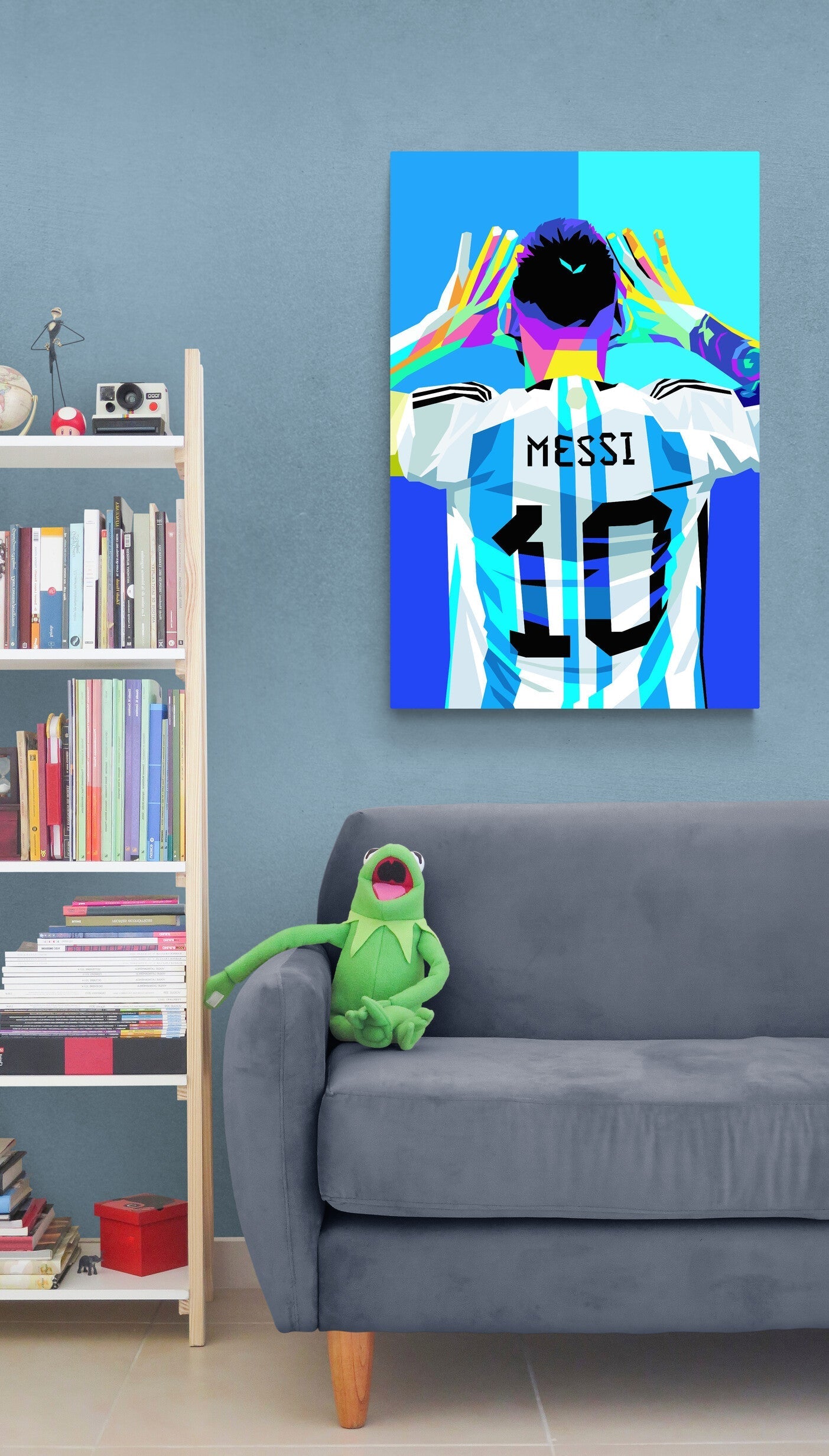 Leonel Messi Pop Art Poster | Muurdecoratie voor Voetbalfans | Moderne Wanddecoratie | Kunstcadeau