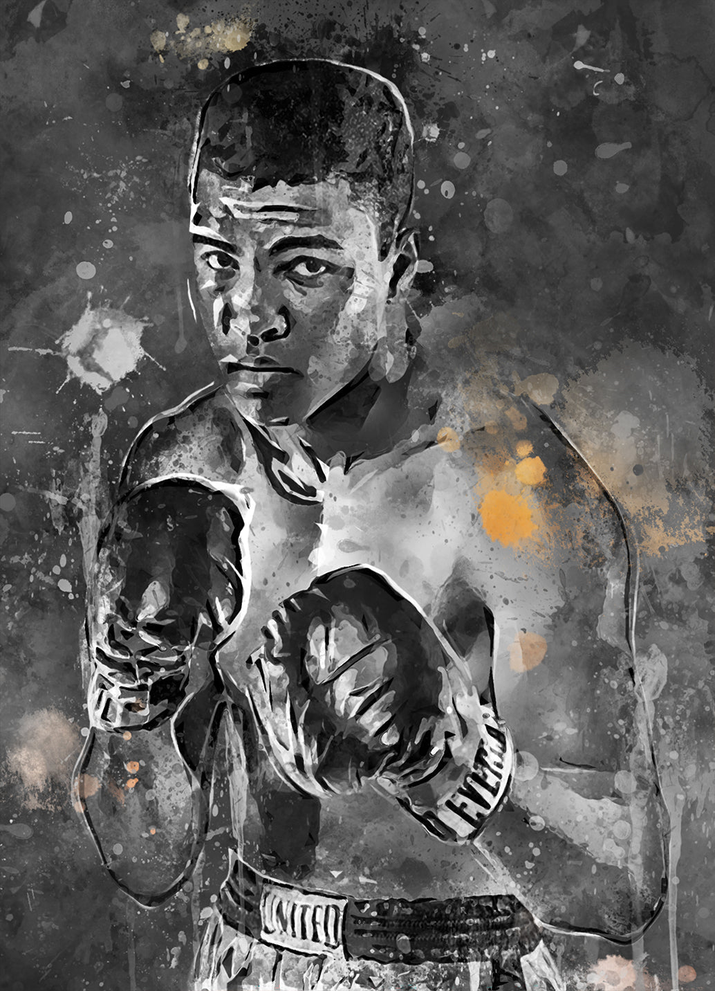 Muhammad Ali wanddecoratie | Bokslegende muurdecoratie | Posters voor sportliefhebbers | Canvas kunst