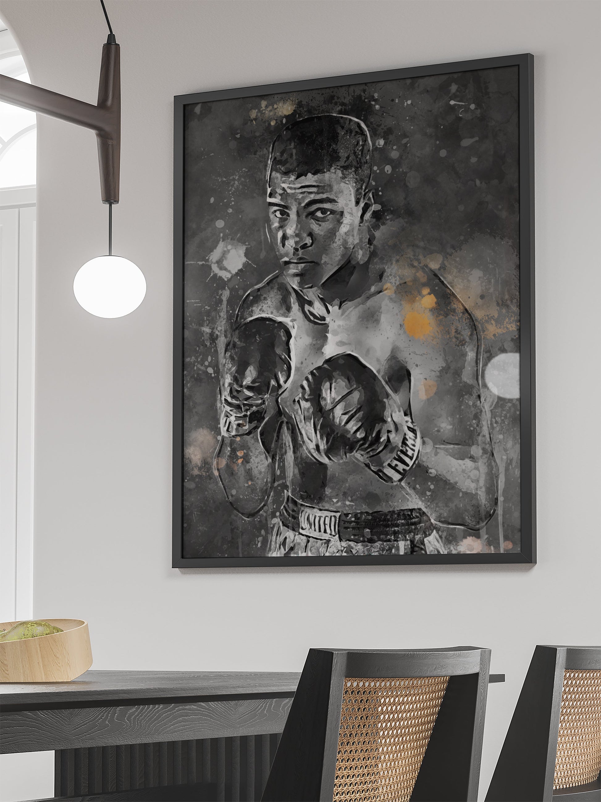 Muhammad Ali wanddecoratie | Bokslegende muurdecoratie | Posters voor sportliefhebbers | Canvas kunst