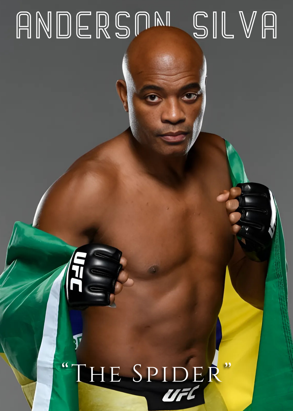 The Spider' Anderson Silva | UFC Muurdecoratie | MMA Legende | Wanddecoratie | Posters | Schilderijen