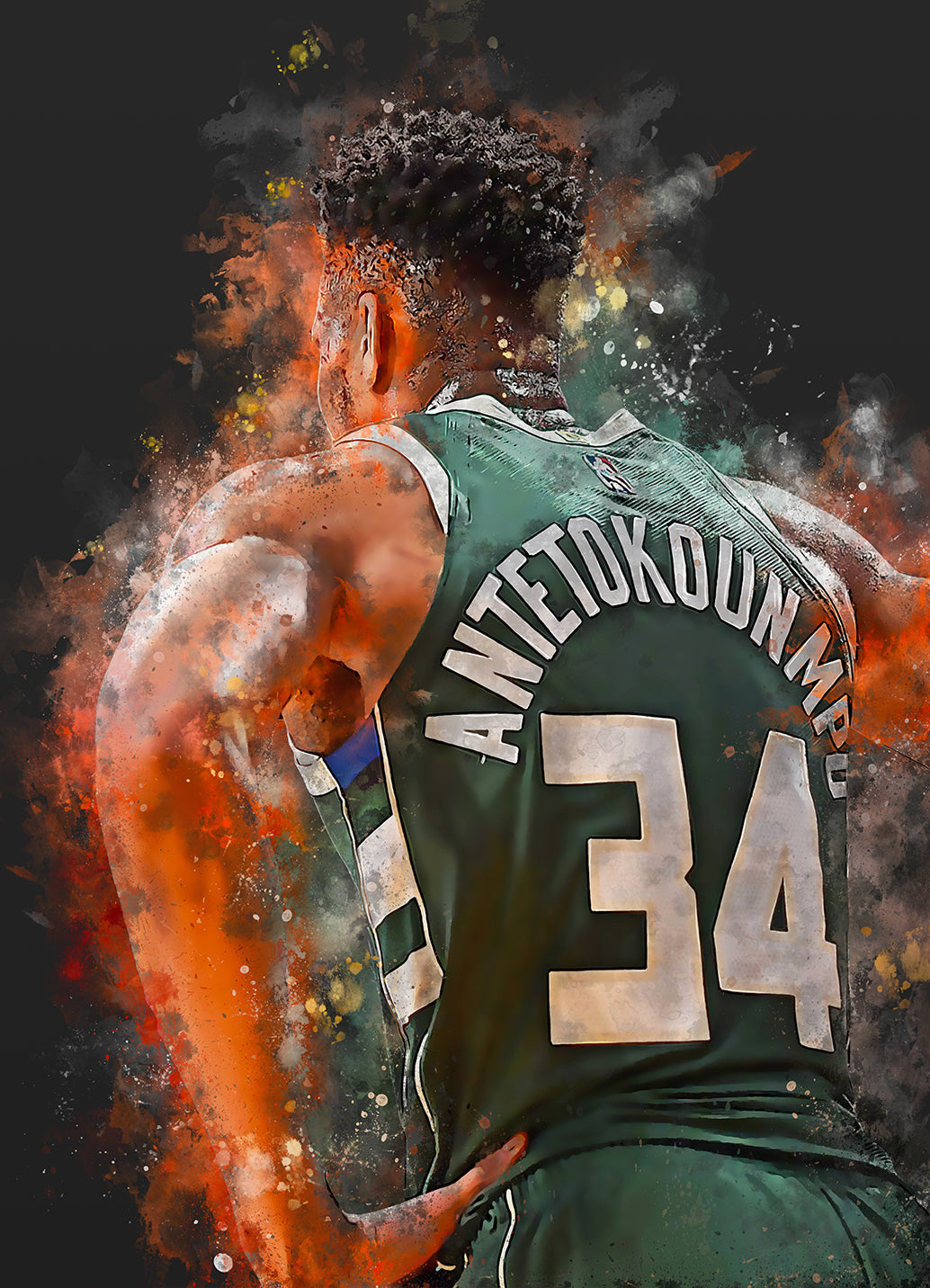 Antetokoumpo poster | Wanddecoratie | Muurdecoratie | Sportieve kunst | Posters voor thuis en tuin