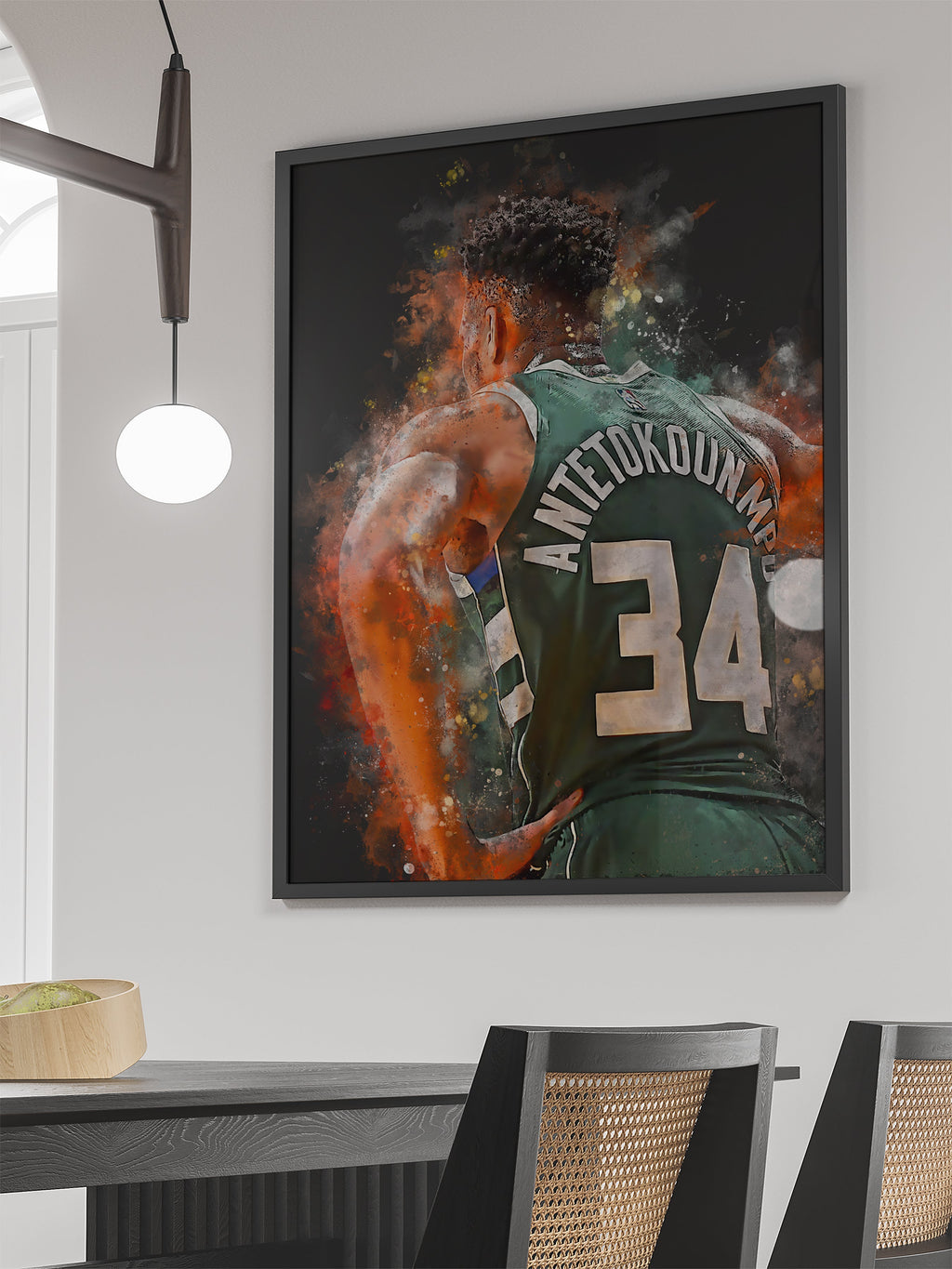 Antetokoumpo poster | Wanddecoratie | Muurdecoratie | Sportieve kunst | Posters voor thuis en tuin