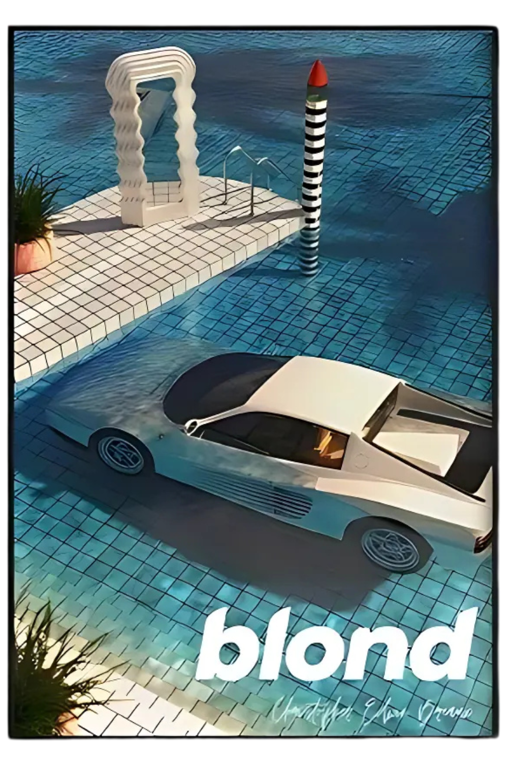 BLOND | Swimming Pool Poster | Muurdecoratie | Wanddecoratie | Kunst voor Huis en Tuin | Visuele Kunst