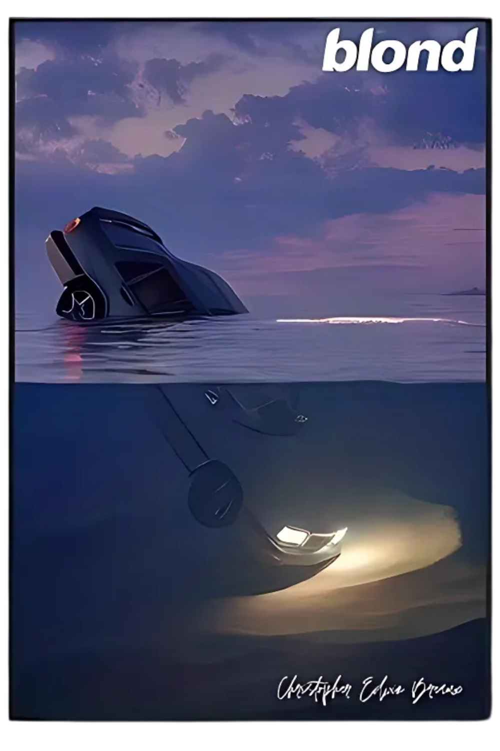 Drowning Volvo Muurdecoratie | Blond Posters | Wanddecoratie Modern Kunst | Limited Edition Kunstprint
