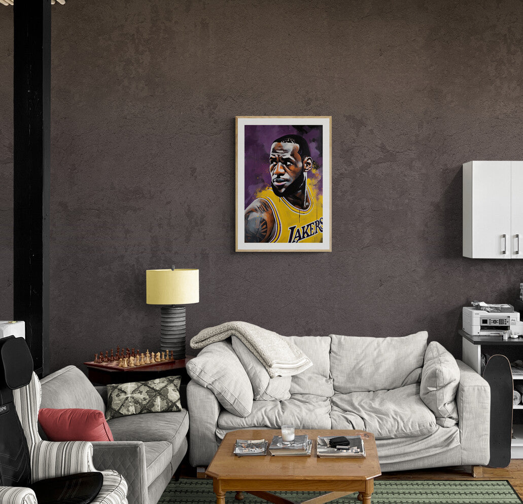 Lebron James Poster | Muurdecoratie voor fans | Wanddecoratie Basketballer | Posters voor Thuis en Kantoor