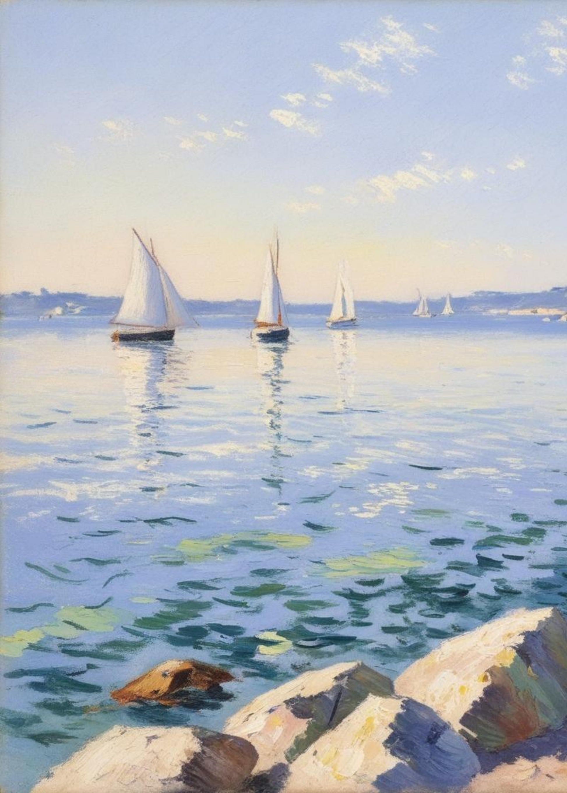Coastal Serenity | Muurdecoratie | Kalmerende Zeegezicht Poster | Wanddecoratie | Posters voor Huis