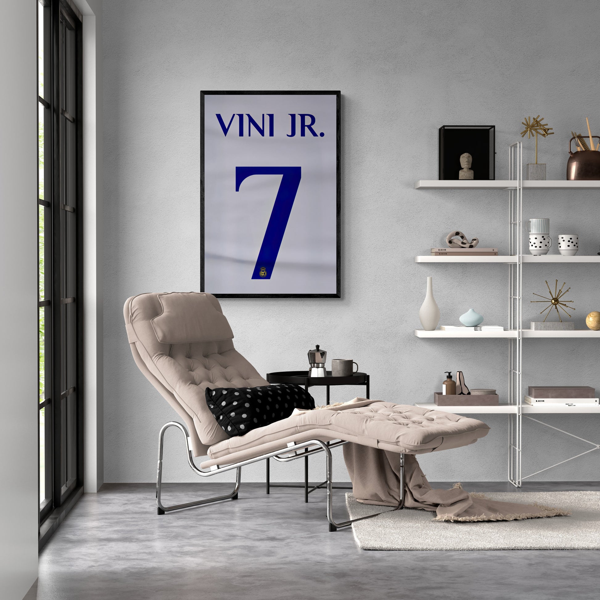 Vinicius Junior Poster | Nummer 7 Wanddecoratie | Sport memorabilias | Hoge kwaliteit muurdeco