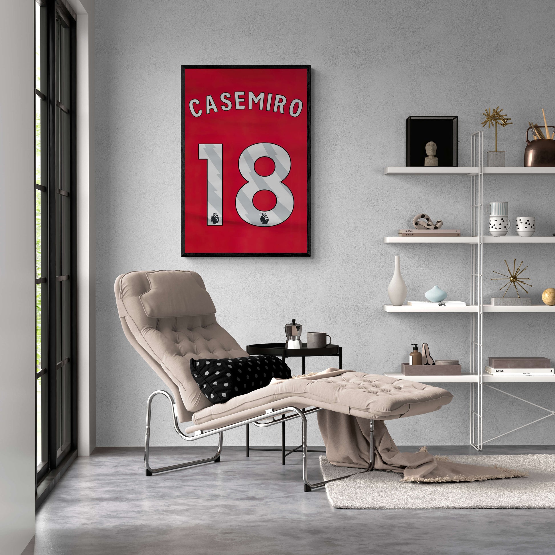 Casemiro Football Jersey Number Poster | Muurdecoratie | Wanddecoratie | Posters | Schilderijen | Canvas Kunst
