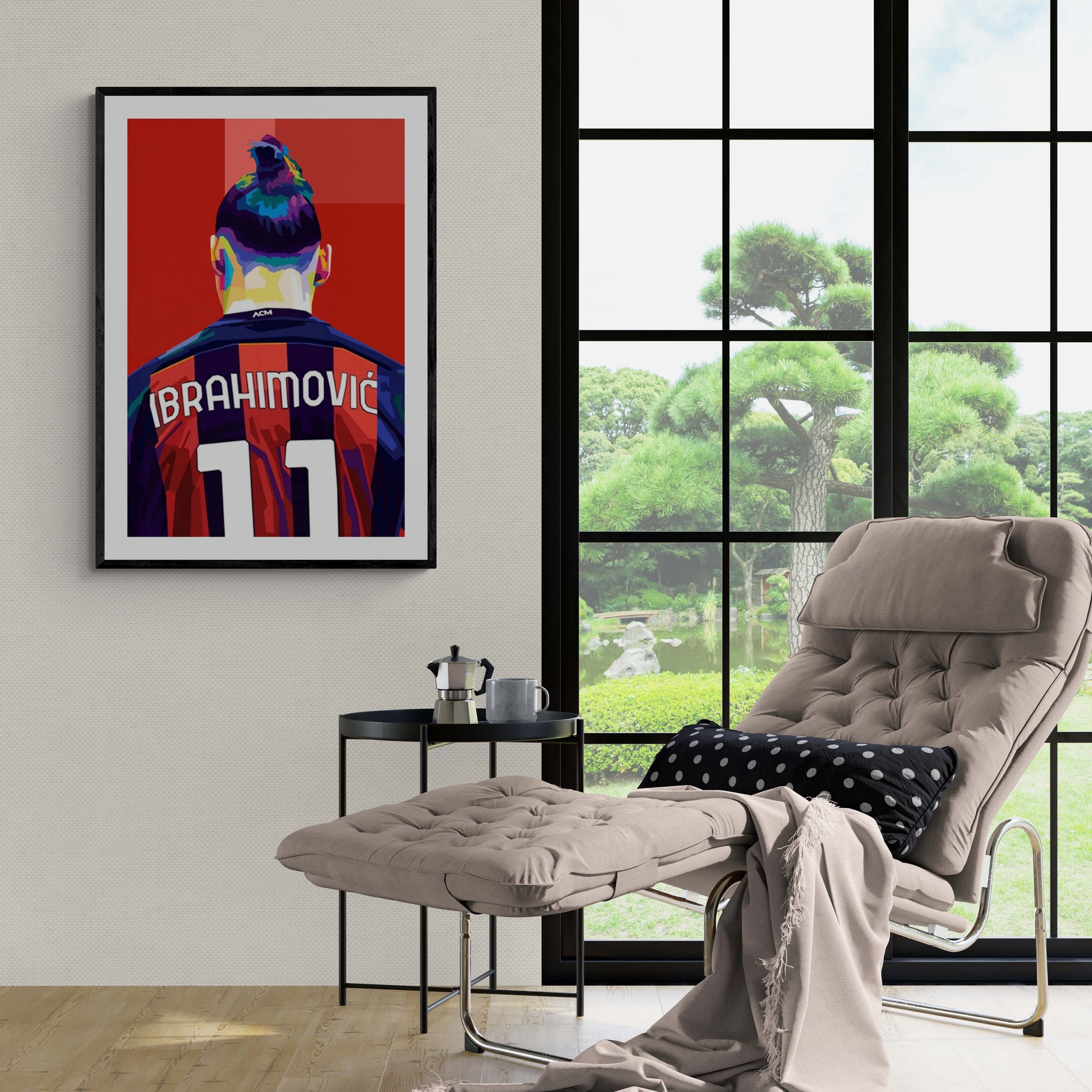 Zlatan Ibrahimovic Abstract Art | Posters Muurdecoratie | Moderne Wanddecoratie Woonkamer Slaapkamer | Kleurrijke Canvas Kunst