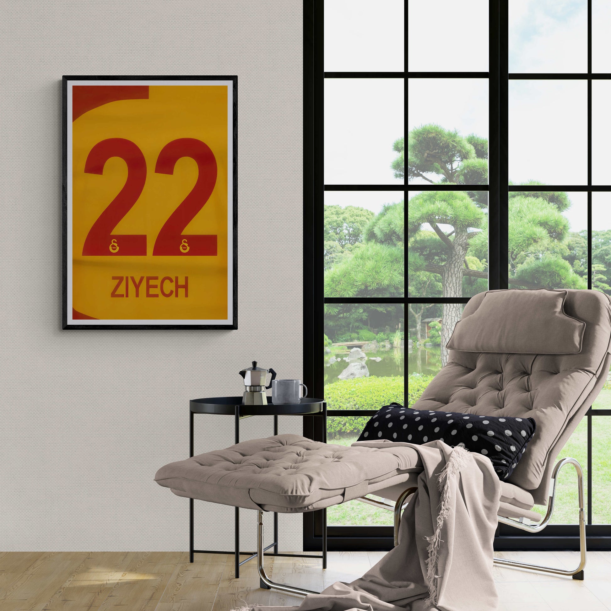 Ziyech Poster | Muurdecoratie Sports | Wanddecoratie Voetbal Ster | Schilderijen Home | Posters Kunst